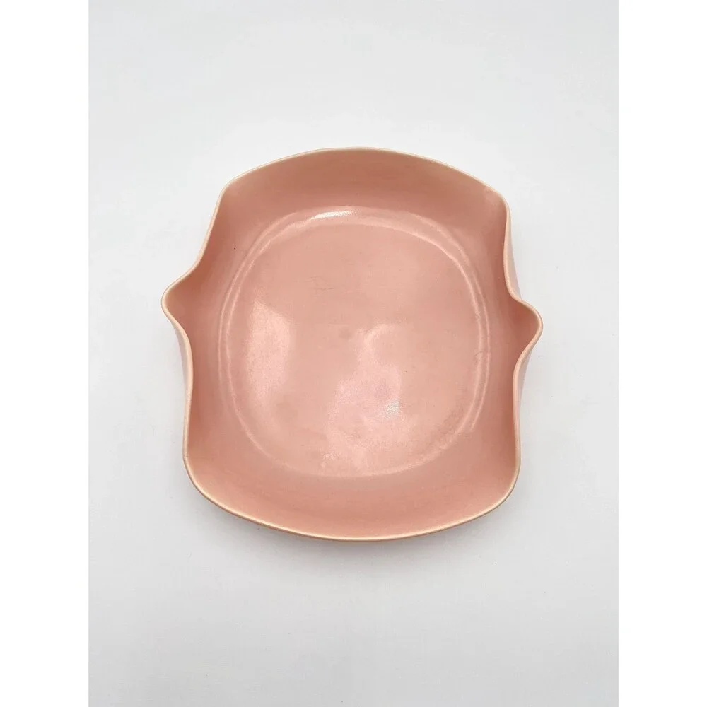 1950-1960’s California Pottery Pink Console Dish Biomorphic Shape